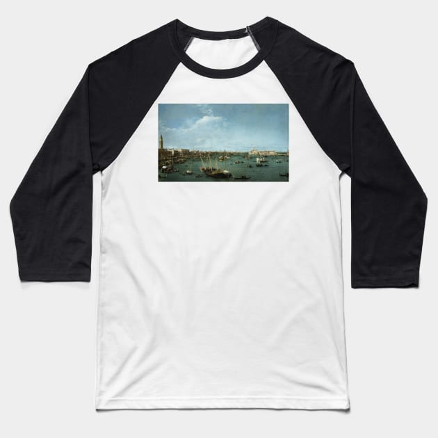 Bacino di San Marco, Venice by Canaletto Baseball T-Shirt by Classic Art Stall